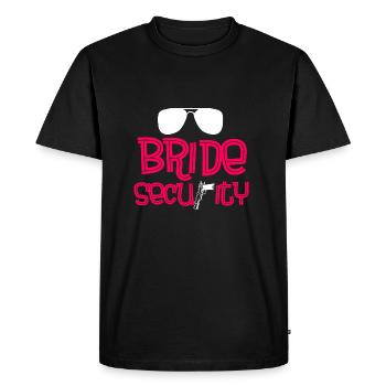 Sécurité de la mariée - T-shirt Premium bio Homme - noir - Devant - Nico (187cm)