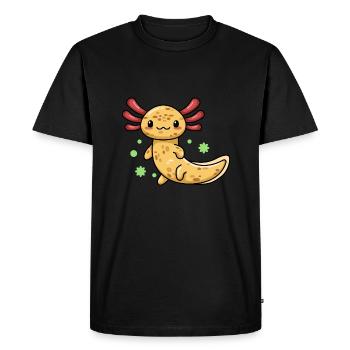 Conception d’axolotl en cuivre pour les amateurs d’axolotl - T-shirt Premium bio Homme - noir - Devant - Nico (187cm)