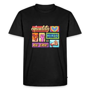 Equality Hurts No One Pride LGBTQIA+ Design - Men's Premium Organic T-Shirt - black - Front - Nico (187cm)