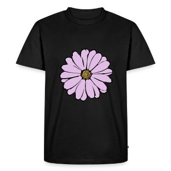 Flower pastel flower flowers pastel flowers lilac - Men's Premium Organic T-Shirt - black - Front - Nico (187cm)