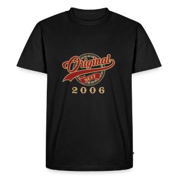 Original since 2006 - vintage gift birthday - Men's Premium Organic T-Shirt - black - Front - Nico (187cm)
