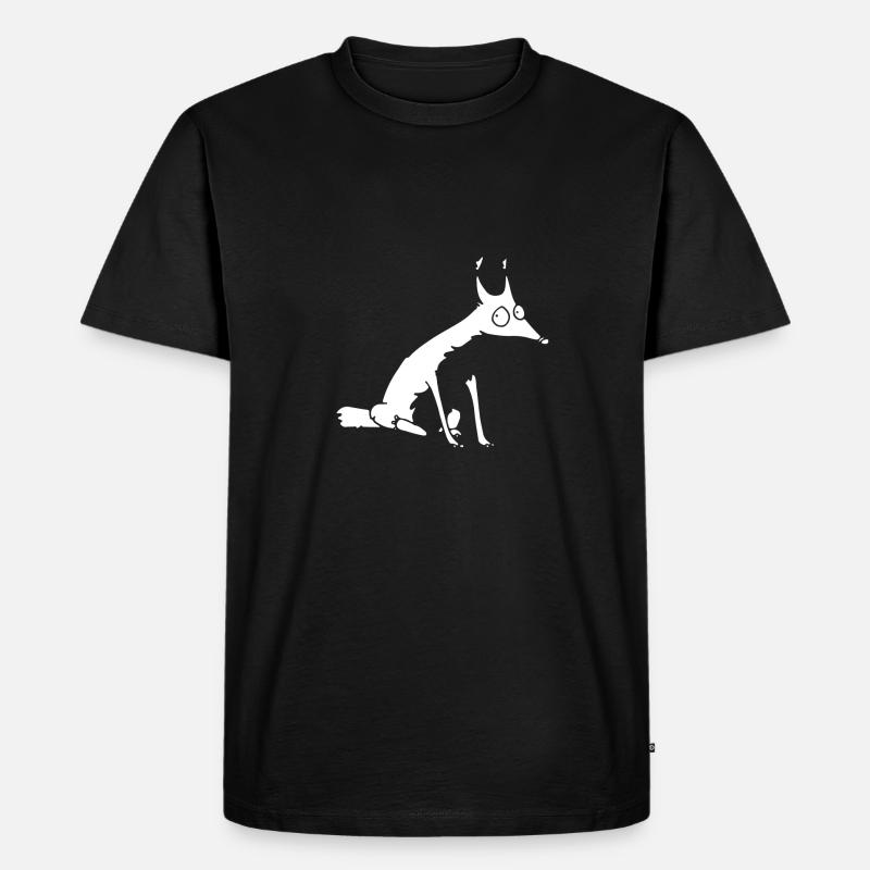 White fox no 1 - Männer Premium Bio T-Shirt - Schwarz