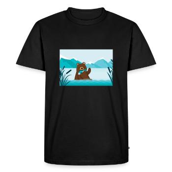 The grizzly bear - Men's Premium Organic T-Shirt - black - Front - Nico (187cm)