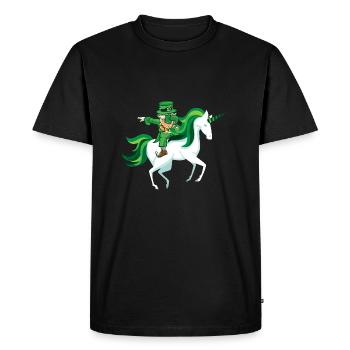 cadeau St Patrick Einhorn dab Kobold drôle - T-shirt Premium bio Homme - noir - Devant - Nico (187cm)