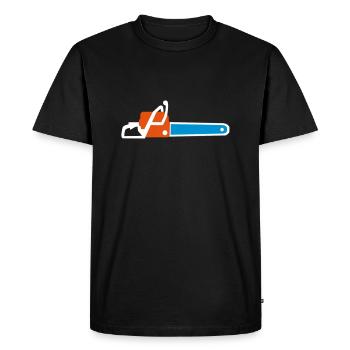 chainsaw - Men's Premium Organic T-Shirt - black - Front - Nico (187cm)