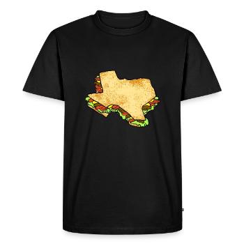 Fajita Map Design pour les amoureux du Texas - T-shirt Premium bio Homme - noir - Devant - Nico (187cm)