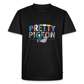 Pretty pigeon Colorful design for pigeon lovers - Men's Premium Organic T-Shirt - black - Front - Nico (187cm)