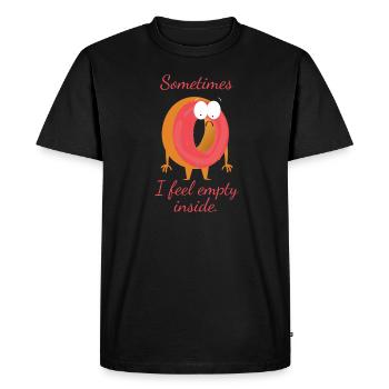 i sometimes feel empty empty gift donut - Men's Premium Organic T-Shirt - black - Front - Nico (187cm)