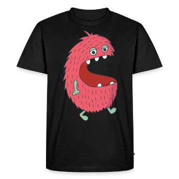 Monstre affamé - T-shirt Premium bio Homme - noir - Devant - Nico (187cm)