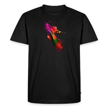 Colorsplash - une goutte de peinture colorée - T-shirt Premium bio Homme - noir - Devant - Nico (187cm)