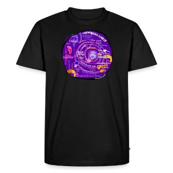 PRINCE - Men's Premium Organic T-Shirt - black - Front - Nico (187cm)