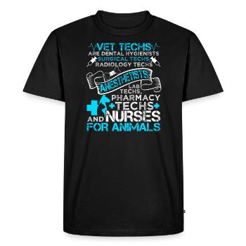 Vet Tech Veterinary Technician Job Title - Men's Premium Organic T-Shirt - black - Front - Nico (187cm)