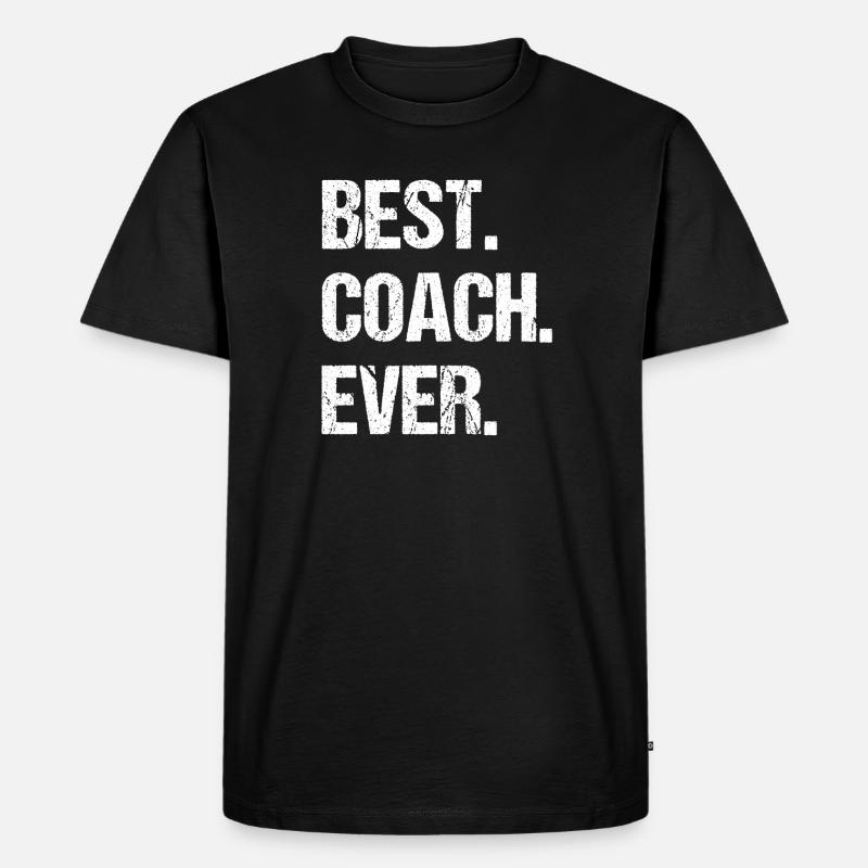 Beste coach ooit - Mannen Premium Bio T-shirt - zwart