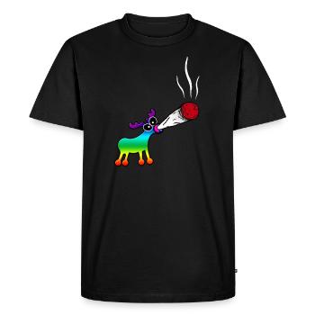 Smoke marijuana - Men's Premium Organic T-Shirt - black - Front - Nico (187cm)