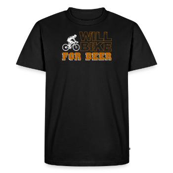 Fera du vélo pour les amateurs de vélo de bière - T-shirt Premium bio Homme - noir - Devant - Nico (187cm)