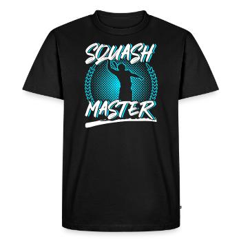 Squash Master Funny Squash Player Fan Gift - Men's Premium Organic T-Shirt - black - Front - Nico (187cm)