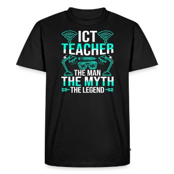 ICT Teacher The Man The Myth The Legend - Men's Premium Organic T-Shirt - black - Front - Nico (187cm)