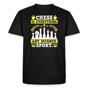 Les échecs sont tout Art Science Sport - T-shirt Premium bio Homme - noir - Devant - Nico (187cm)