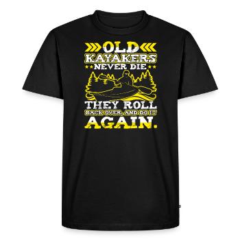 Old Kayakers Never Die They Roll Back Over - T-shirt Premium bio Homme - noir - Devant - Nico (187cm)