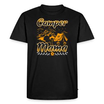 Camper Mama Cute Funny Camping - Men's Premium Organic T-Shirt - black - Front - Nico (187cm)
