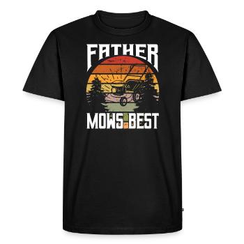 Father Mows Best - T-shirt Premium bio Homme - noir - Devant - Nico (187cm)