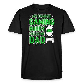 My Favorite Game Buddy Calls Me Dad Video Games - T-shirt Premium bio Homme - noir - Devant - Nico (187cm)