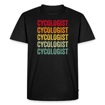 Cycologist Cycling Biking Rétro - T-shirt Premium bio Homme - noir - Devant - Nico (187cm)