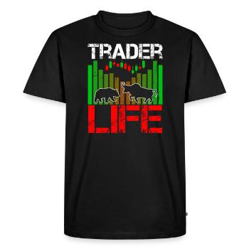 Trader Life Stock Forex Trader - T-shirt Premium bio Homme - noir - Devant - Nico (187cm)