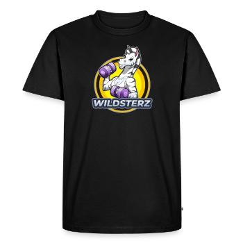 Wildsterz - Zebra - Men's Premium Organic T-Shirt - black - Front - Nico (187cm)