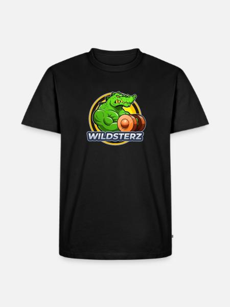 Wildsterz - Krokodil - Männer Premium Bio T-Shirt - Schwarz