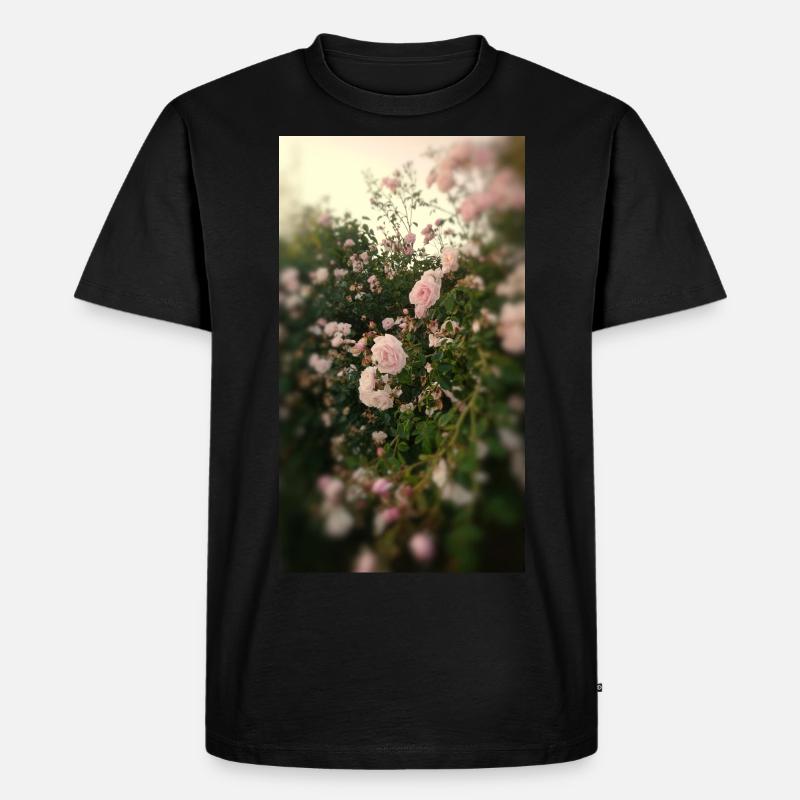 Rosen2 - Männer Premium Bio T-Shirt - Schwarz