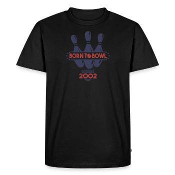Born to Bowl Birthday 2002 Bowling Shirt - Men's Premium Organic T-Shirt - black - Front - Nico (187cm)