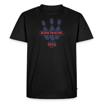 Born to Bowl Birthday 1992 Bowling Shirt - Men's Premium Organic T-Shirt - black - Front - Nico (187cm)