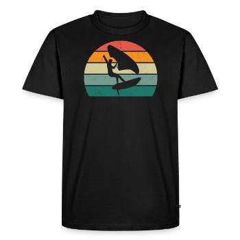 Wingsurfing Wingsurfing Wing Foil Surf Water Sports - Men's Premium Organic T-Shirt - black - Front - Nico (187cm)