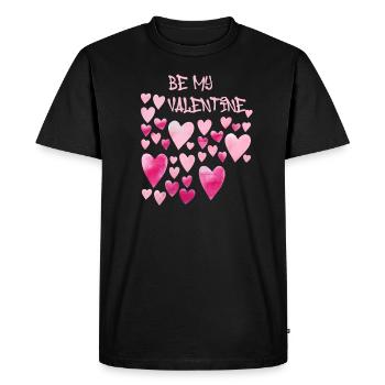 love,love,cloud,hearts,heart,valentine - Men's Premium Organic T-Shirt - black - Front - Nico (187cm)
