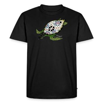 The Turtle Shell - Men's Premium Organic T-Shirt - black - Front - Nico (187cm)