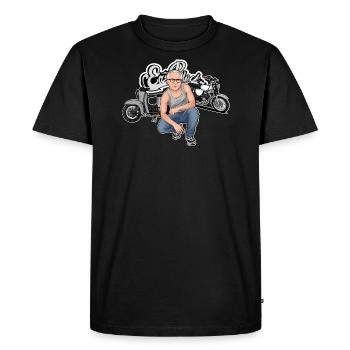 Schwalbe S51 Erich // Illustration - Men's Premium Organic T-Shirt - black - Front - Nico (187cm)