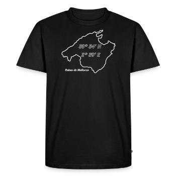 les coordonnées de Palma de Majorque - T-shirt Premium bio Homme - noir - Devant - Nico (187cm)