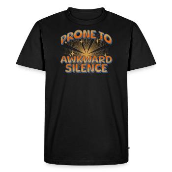 prone to awkward silence - Men's Premium Organic T-Shirt - black - Front - Nico (187cm)