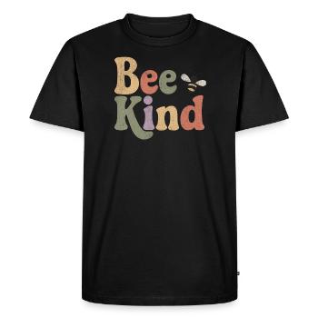Bee Child - Men's Premium Organic T-Shirt - black - Front - Nico (187cm)