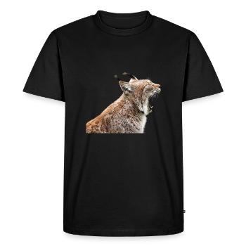 Linx chat chat lynx - T-shirt Premium bio Homme - noir - Devant - Nico (187cm)