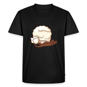 Crème glacée à la vanille crème glacée crème glacée crème glacée crème glacée - T-shirt Premium bio Homme - noir - Devant - Nico (187cm)