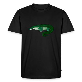 Geometric Crocodile Alligator - Men's Premium Organic T-Shirt - black - Front - Nico (187cm)