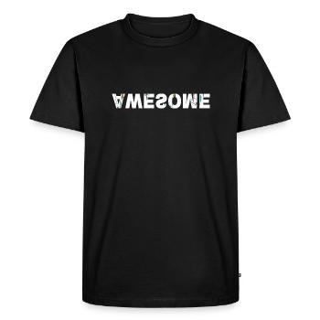 Awesome - T-shirt Premium bio Homme - noir - Devant - Nico (187cm)