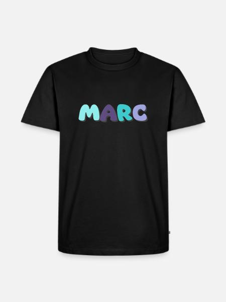 Name - Marc - Men's Premium Organic T-Shirt - black