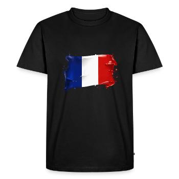 DRAPEAU DE LA FRANCE DRAPEAU FRANCE - T-shirt Premium bio Homme - noir - Devant - Nico (187cm)