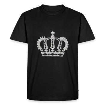 crown crown koenig king castle castle tower burg2 - Men's Premium Organic T-Shirt - black - Front - Nico (187cm)
