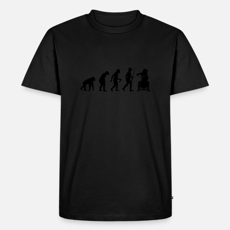 Evolution Cello Player - Men's Premium Organic T-Shirt - black