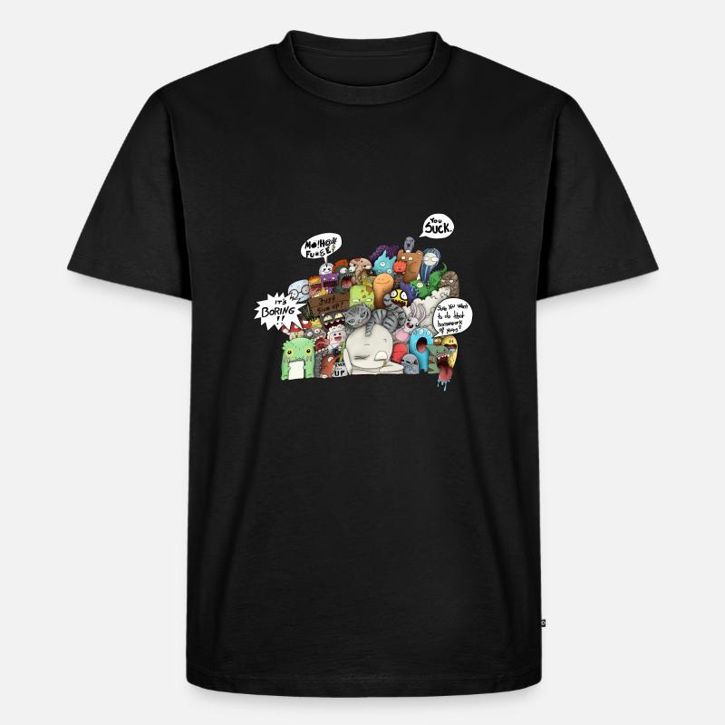 Konzentration - Männer Premium Bio T-Shirt - Schwarz