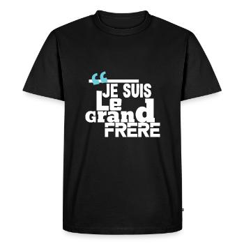 Je suis le grand frère - T-shirt Premium bio Homme - noir - Devant - Nico (187cm)